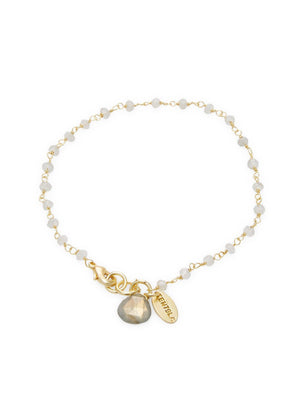 Chantilly Moonstone Single Bracelet with Moonstone Pendant