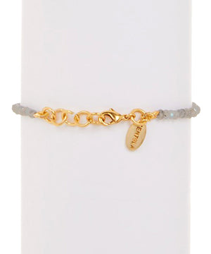 Chantilly Moon Stones Single Bracelet with Gold Nuggets