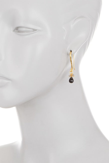 Paris Mini Drop Earrings-Citrine, Labradorite and Black Onyx