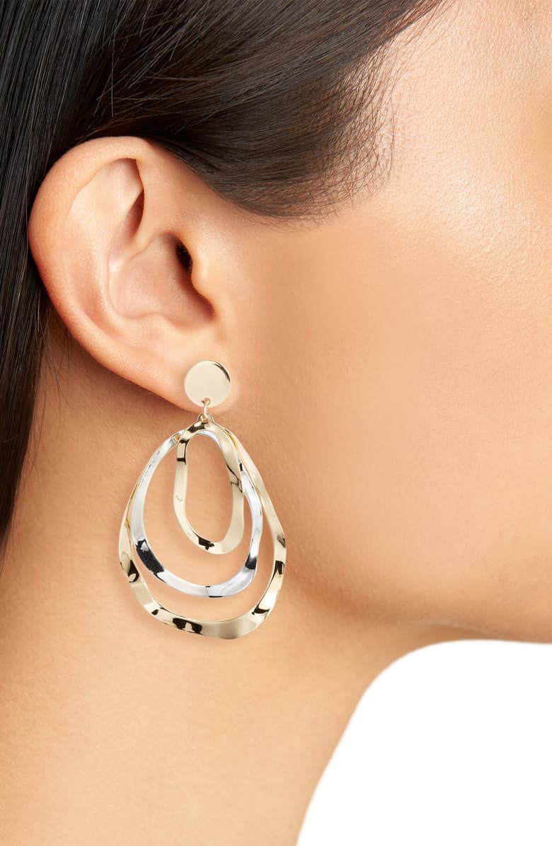 Triple Layer Oval Earrings
