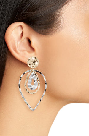 Triple Layer Teardrop Earrings