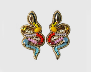 Multi Colored Snake Earrings