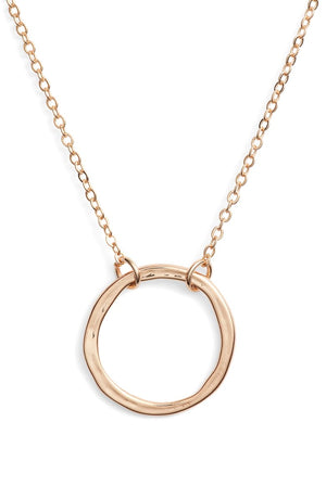 Mini Ring Pendant Necklace