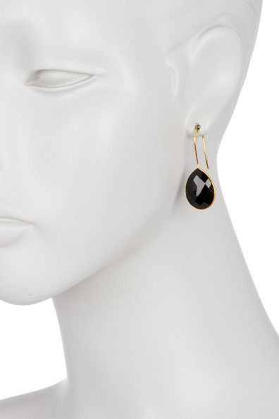 Teardrop Earrings-Black