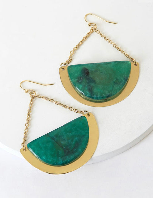 Epoxy Earrings store - Green