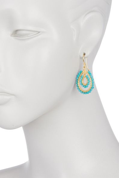 Turquoise Quartz Stone Earrings