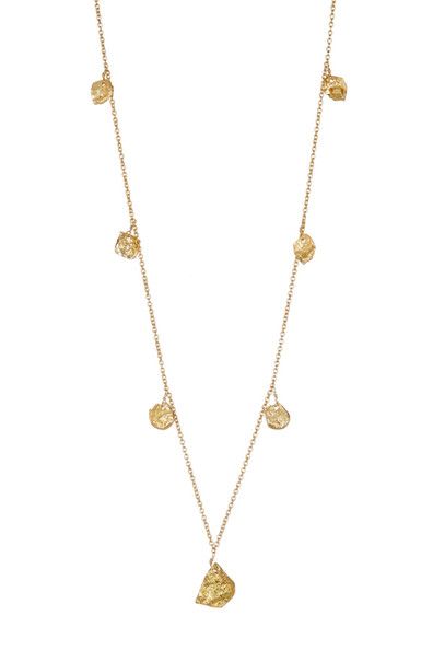 Simple Layers Gold Nuggets Necklace